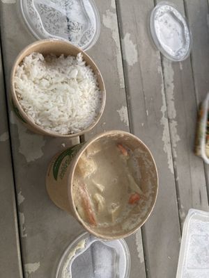 Vegan curry  at My Thai Tairua in Tairua