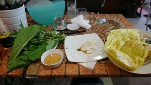 delicious mushroom pancake at Mani in Ho Chi Minh City