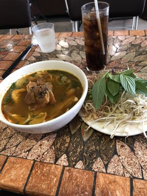 Saturdays daily special soup. Hue noodle style.  at Mani in Ho Chi Minh City