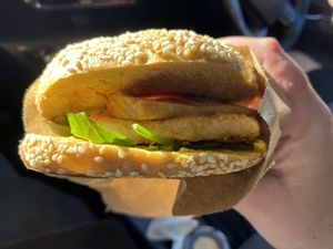 Better than this pic makes it look   at Curbside Coffee & Bagels in Wanaka