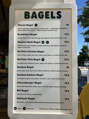 February 2026 menu  at Curbside Coffee & Bagels in Wanaka