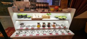 Sauce bar at One Leaf One World Tibetan Tea Vegetarian Hotpot  一叶一世界藏茶素食火锅 in Shenzhen