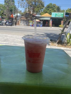 Watermelon pineapple juice   at Bánh Mì Sài Gòn Phú Quốc (Vietnamese Sandwich) in Phu Quoc