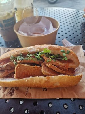 Tofu at Bánh Mì Sài Gòn Phú Quốc (Vietnamese Sandwich) in Phu Quoc