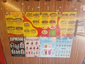 Vegan options on right. at Bánh Mì Sài Gòn Phú Quốc (Vietnamese Sandwich) in Phu Quoc