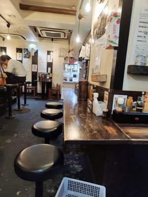 Interior at Menya Takeichi in Tokyo