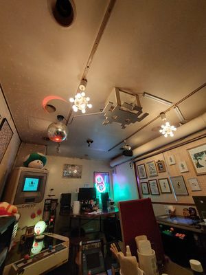 Inside at Cafe La Siesta 8bit Edition in Kyoto