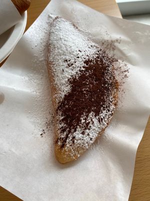 Raviola Fritta (vegan nutella) at Siciliamo in Cagliari
