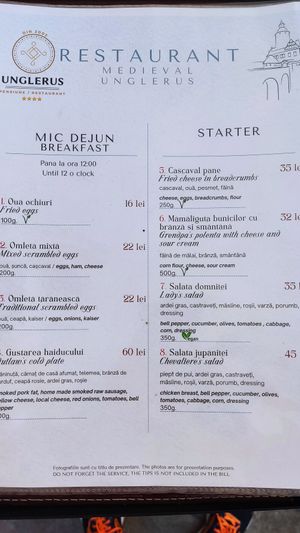  at Restaurant Medieval Unglerus in Biertan