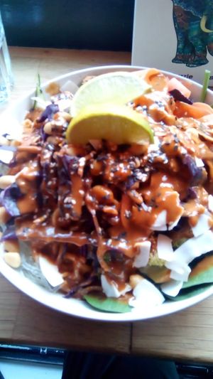 Lovely noodle salad at Café Myka in Malmo