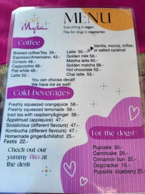 Menu 2 at Café Myka in Malmo