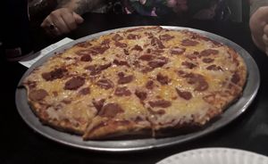 Great pizza (vegan pepperoni)  at Jerry's Pizza & Pub in Bakersfield