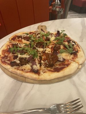 Vegan artisan pizza  at Brasserie Artisan in Doncaster