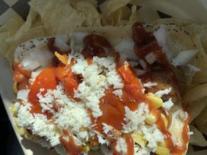 Deserts 🌵 vegan hot dog  at Moab Street Dogs in Moab