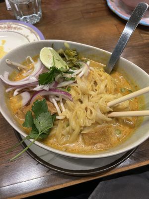 Khao soi   at Dear Mom Cafe in Bend