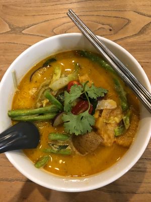 Curry soup noodle at Real Food - Novena Square in Central Singapore