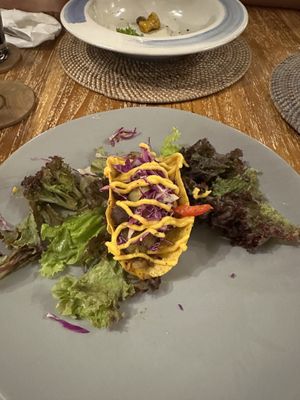 Taco’s (there were 3, I forgot to take a photo before eating the first 2!)  at Muzz Kitchen in Pecatu