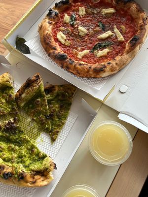 Vegan Garlic butter bread. Frozen Margaritas. Vegan Margarita pizza. at Leopard Pie in Worsley