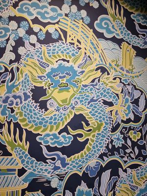 Love the wall paper in toilet 🤩 at Bowls Asian Cuisine (Bowls Kortrijk) in Kortrijk