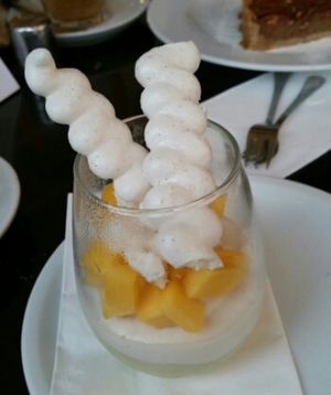 vegan 'Trio' dessert at Meshek Barzilay in Tel Aviv