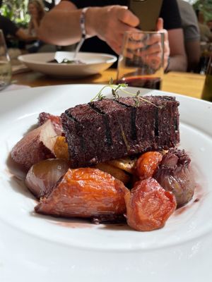 Redefined meat, Boeuf bourguignon  at Meshek Barzilay in Tel Aviv