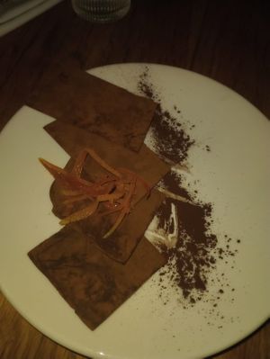 Chocolate dessert. Delicious   at Meshek Barzilay in Tel Aviv