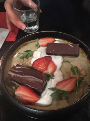 valentines desert  at Meshek Barzilay in Tel Aviv