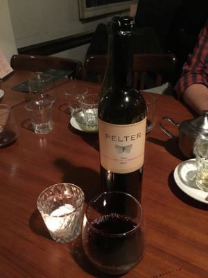 Israeli vegan wine at Meshek Barzilay in Tel Aviv