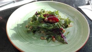 Refreshing salad at Meshek Barzilay in Tel Aviv