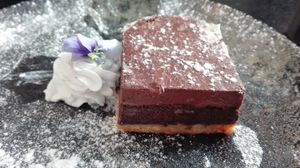 Tasty desert at Meshek Barzilay in Tel Aviv