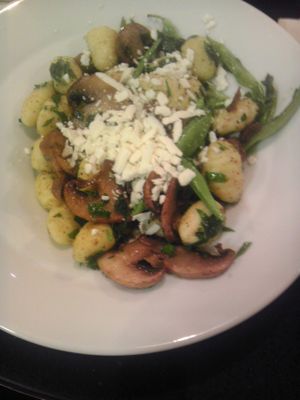 Sage gnocchi at Meshek Barzilay in Tel Aviv