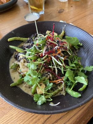 Asian noodles at Meshek Barzilay in Tel Aviv