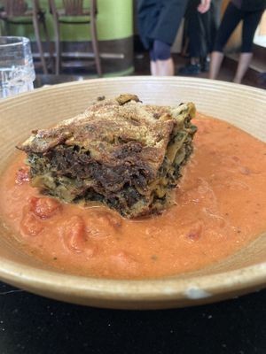 Lasagna  at Meshek Barzilay in Tel Aviv