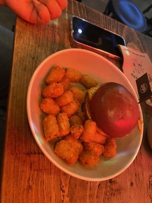 Smash burger and tots   at Neat Burger - Wembley in North West London