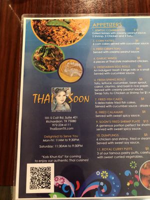 Their location  at Thai Soon Restaurant in Richardson