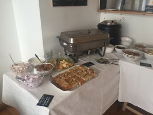 Buffet with many options at Pele-Mele in Berlin