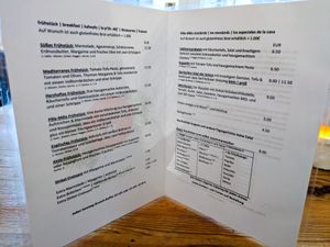 Menu page at Pele-Mele at Pele-Mele in Berlin