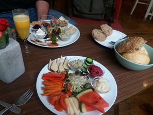 Savory breakfast at Pele-Mele in Berlin