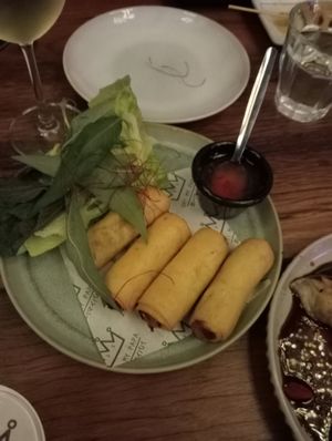 Taro spring roll at Oh My Papa in Newcastle