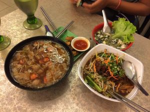 Selection of dishes we ordered at Surn Yi Vegetarian Restaurant in Phnom Penh