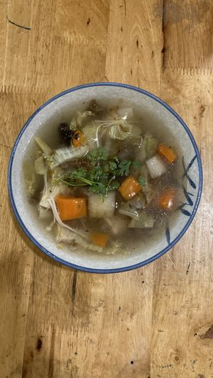 Thick mushroom soup- MUST HAVE!  at Surn Yi Vegetarian Restaurant in Phnom Penh
