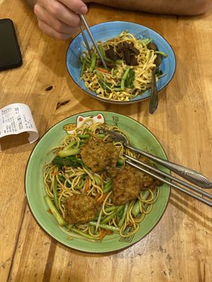 Two noodle dishes, plus we got an entree to share all for $7.50 US at Surn Yi Vegetarian Restaurant in Phnom Penh