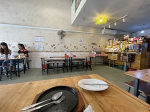 Inside the restaurant  at Surn Yi Vegetarian Restaurant in Phnom Penh