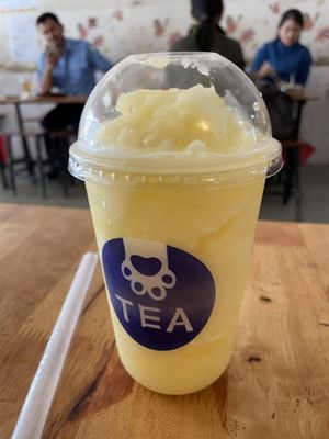 Pineapple smoothie, $2  at Surn Yi Vegetarian Restaurant in Phnom Penh