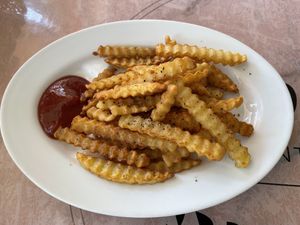French fries, $1.75  at Surn Yi Vegetarian Restaurant in Phnom Penh