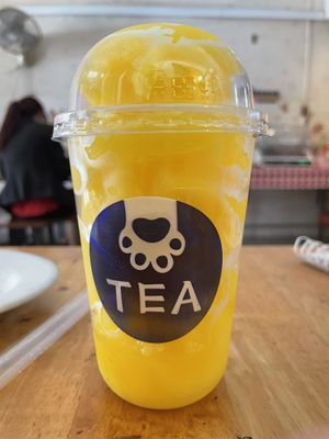 Mango smoothie, $2.25  at Surn Yi Vegetarian Restaurant in Phnom Penh