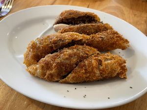 Fried veggie drumsticks, $2.50  at Surn Yi Vegetarian Restaurant in Phnom Penh