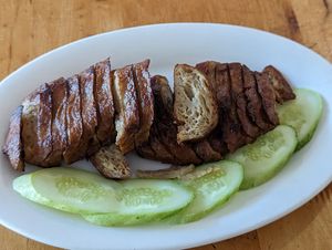 Braised gluten at Surn Yi Vegetarian Restaurant in Phnom Penh