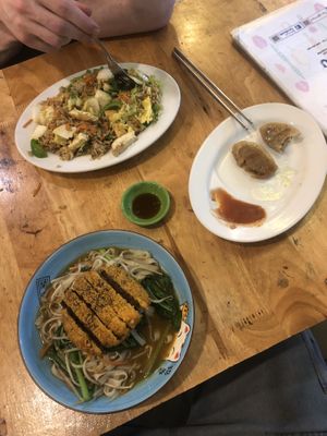 noodles dumplings rice  at Surn Yi Vegetarian Restaurant in Phnom Penh