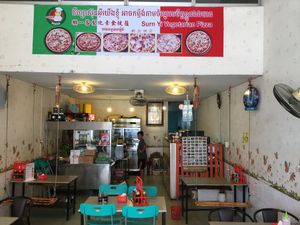 Inside cafe at Surn Yi Vegetarian Restaurant in Phnom Penh